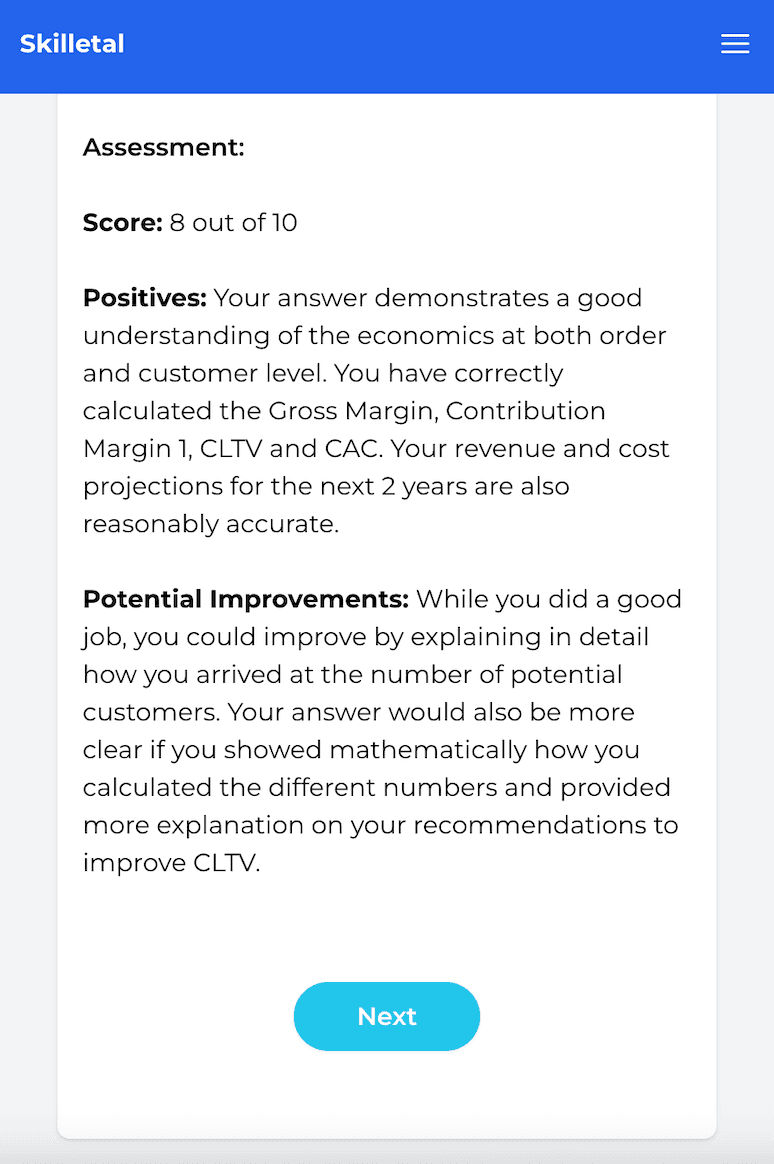Get instant feedback on your case study answers. With AI trained on model answers.